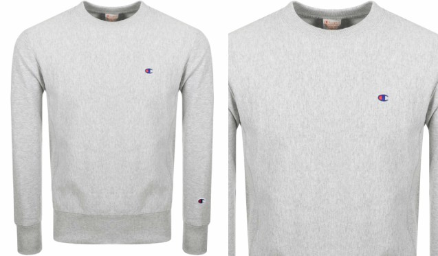 grey champion shirt outfit