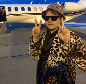 Lewis Capaldi Wearing Leopard Print 