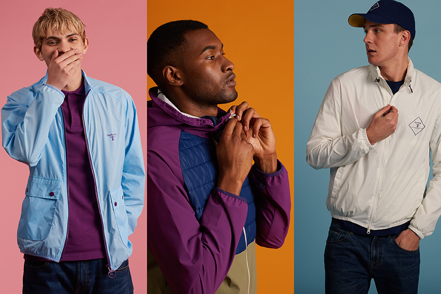 3 men wearing different coloured clothes